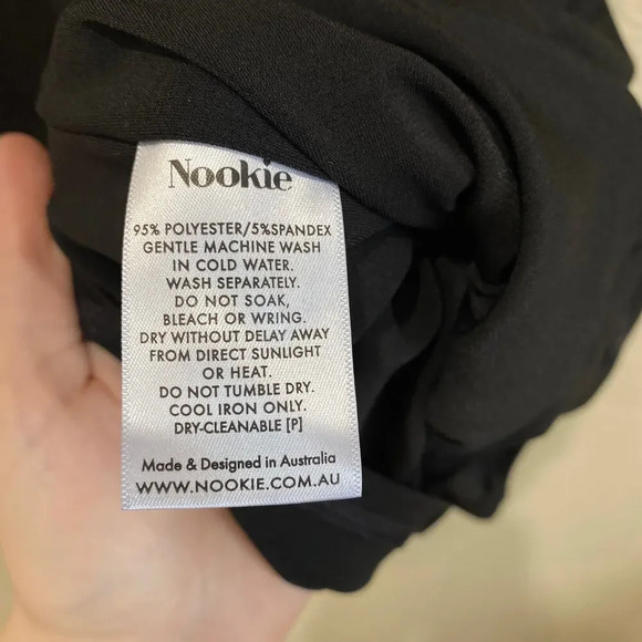 NWT NOOKIE Passion Midi Dress in Black Size XS LBD Party Cocktail Sexy Pinup - Picture 10 of 10